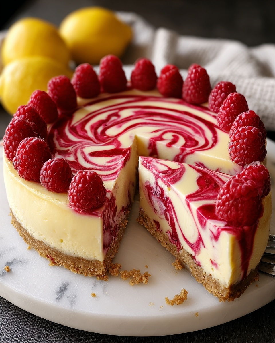 Lemon Raspberry Cheesecake Recipe - Recipe Image