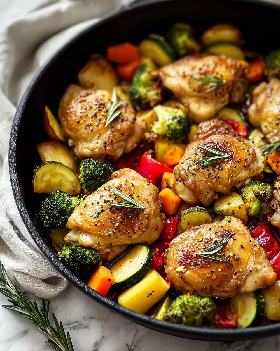 Healthy Chicken and Vegetables Skillet Recipe - Recipe Image