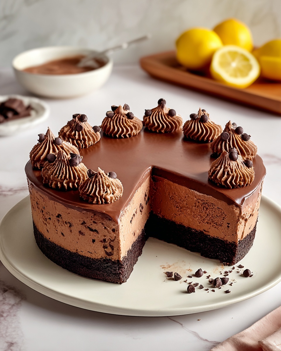 Vegan Chocolate Mousse Cheesecake Recipe - Recipe Image