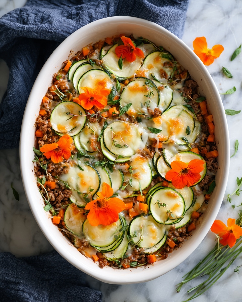 Savory Ground Turkey Zucchini Casserole Recipe - Recipe Image