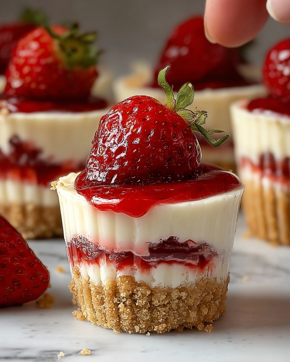Mini Strawberry Cheesecake Cupcakes Recipe - Recipe Image