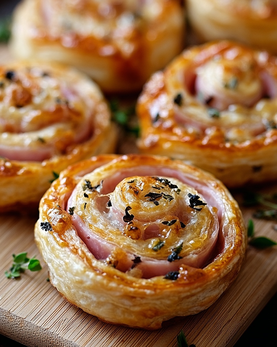 Ham and Cheese Puff Pastry Pinwheels Recipe - Recipe Image