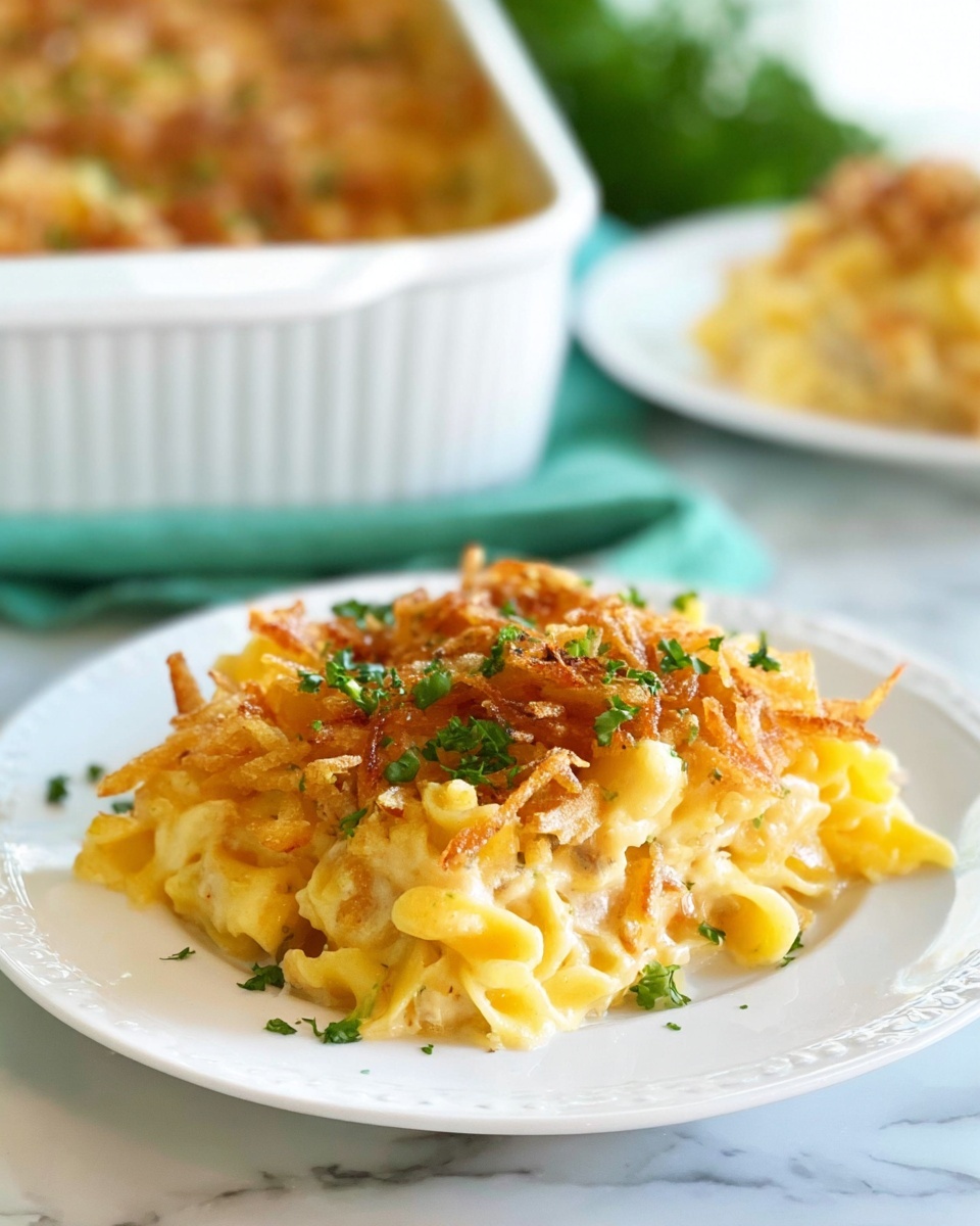 French Onion Chicken Noodle Casserole Recipe - Recipe Image