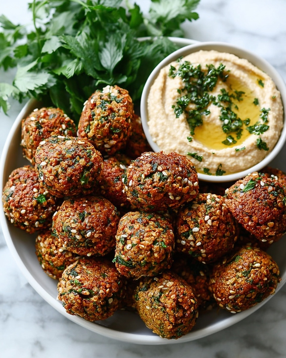 Easy Homemade Falafels with Flavor-Packed Tahini Sauce Recipe - Recipe Image