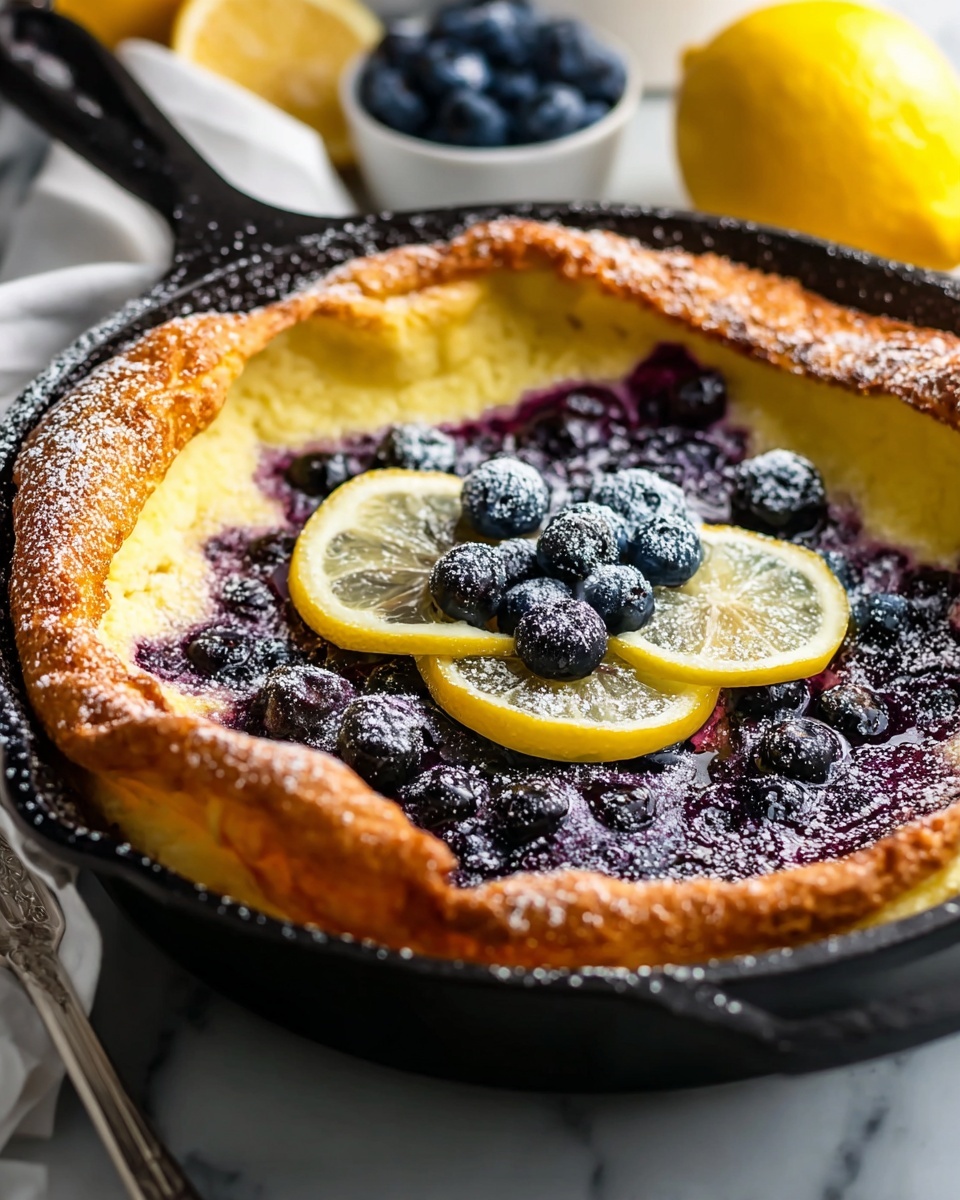Homemade Blueberry Lemon Dutch Baby Recipe - Recipe Image