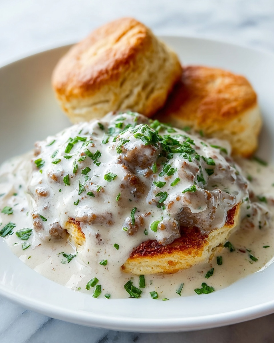 Homemade Biscuits and Sausage Gravy Recipe - Recipe Image