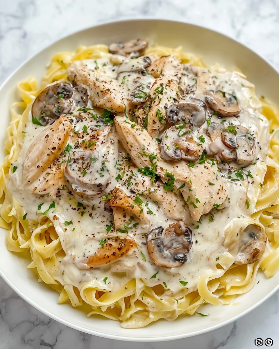 Creamy Chicken and Mushroom Pasta Recipe - Recipe Image