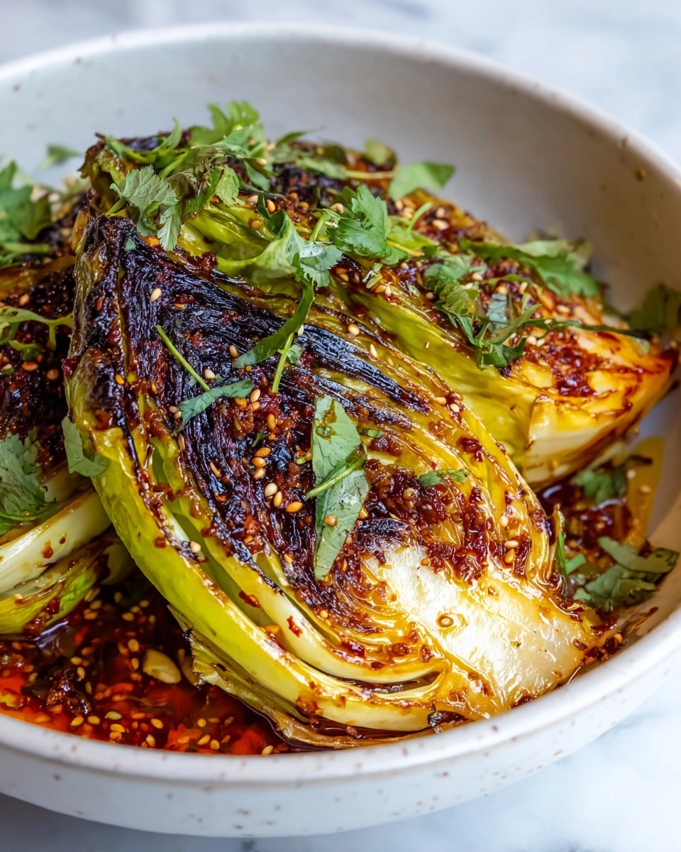 Savory Hot Honey Charred Cabbage Recipe - Recipe Image