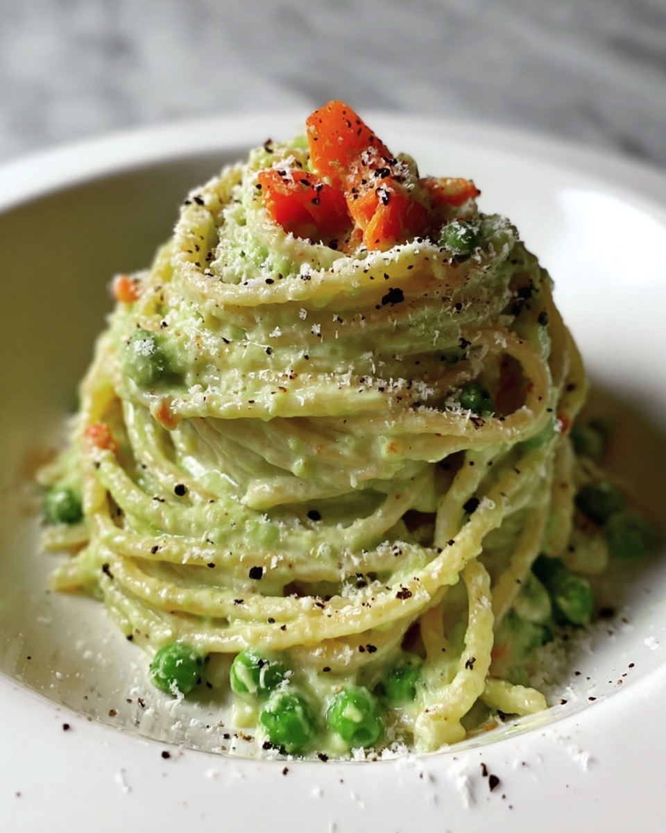 Creamy Fresh Pea Pasta Recipe - Recipe Image