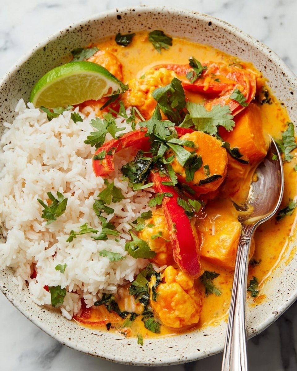 Thai Sweet Potato Coconut Red Curry Recipe - Recipe Image