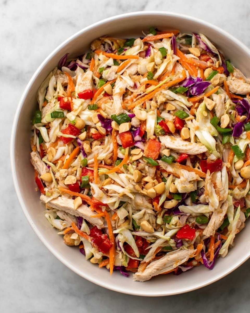 Thai Chicken Salad with Peanut Dressing Recipe - Recipe Image