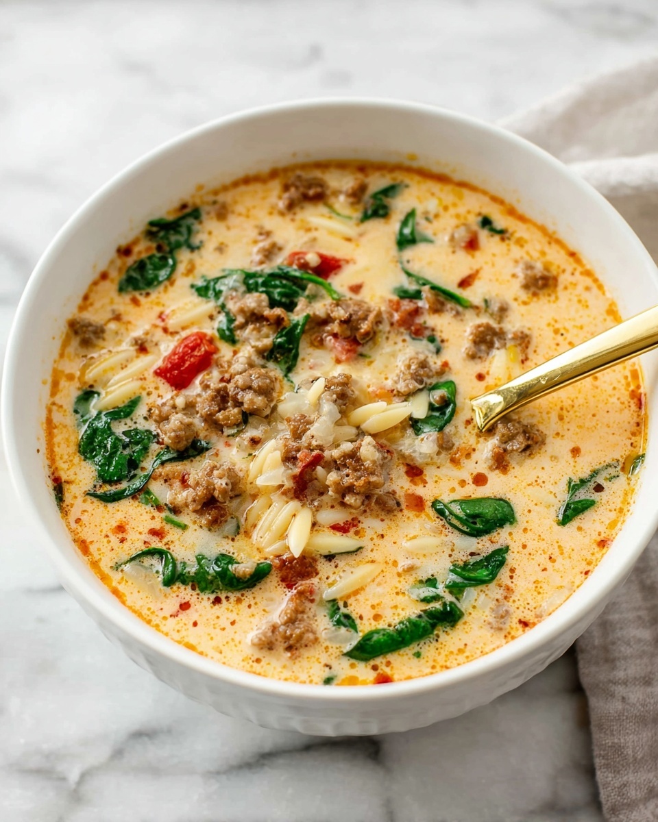 Italian Sausage Orzo Soup Recipe - Recipe Image