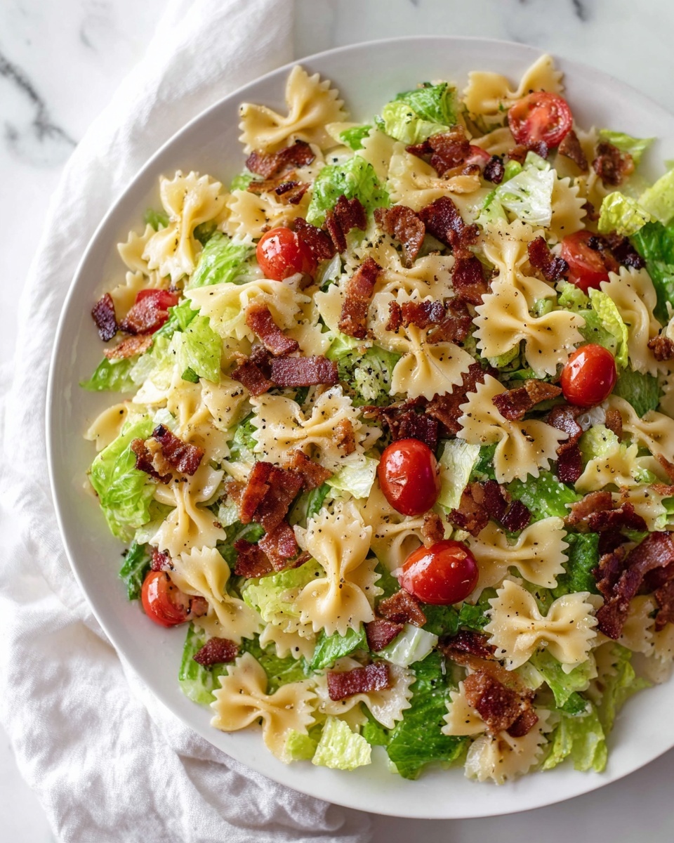 BLT Bowtie Pasta Salad Recipe - Recipe Image