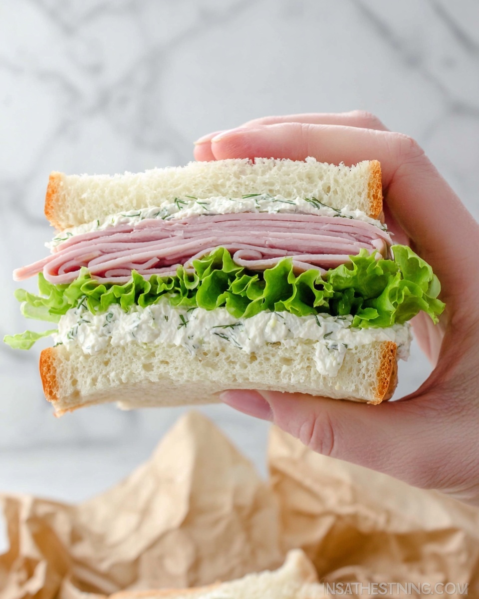 Salami Cream Cheese Sandwich Recipe - Recipe Image