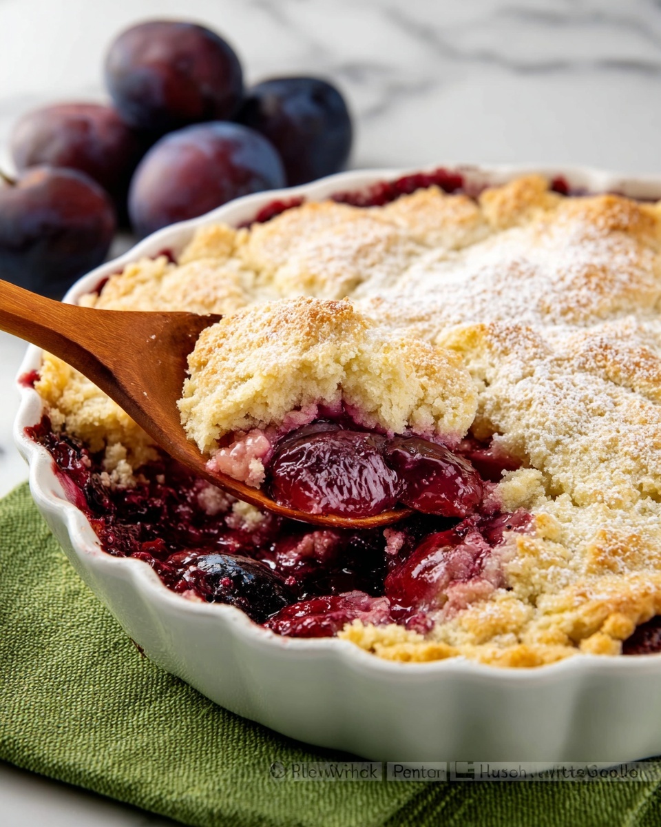 Rustic Plum Biscuit Pie Recipe - Recipe Image