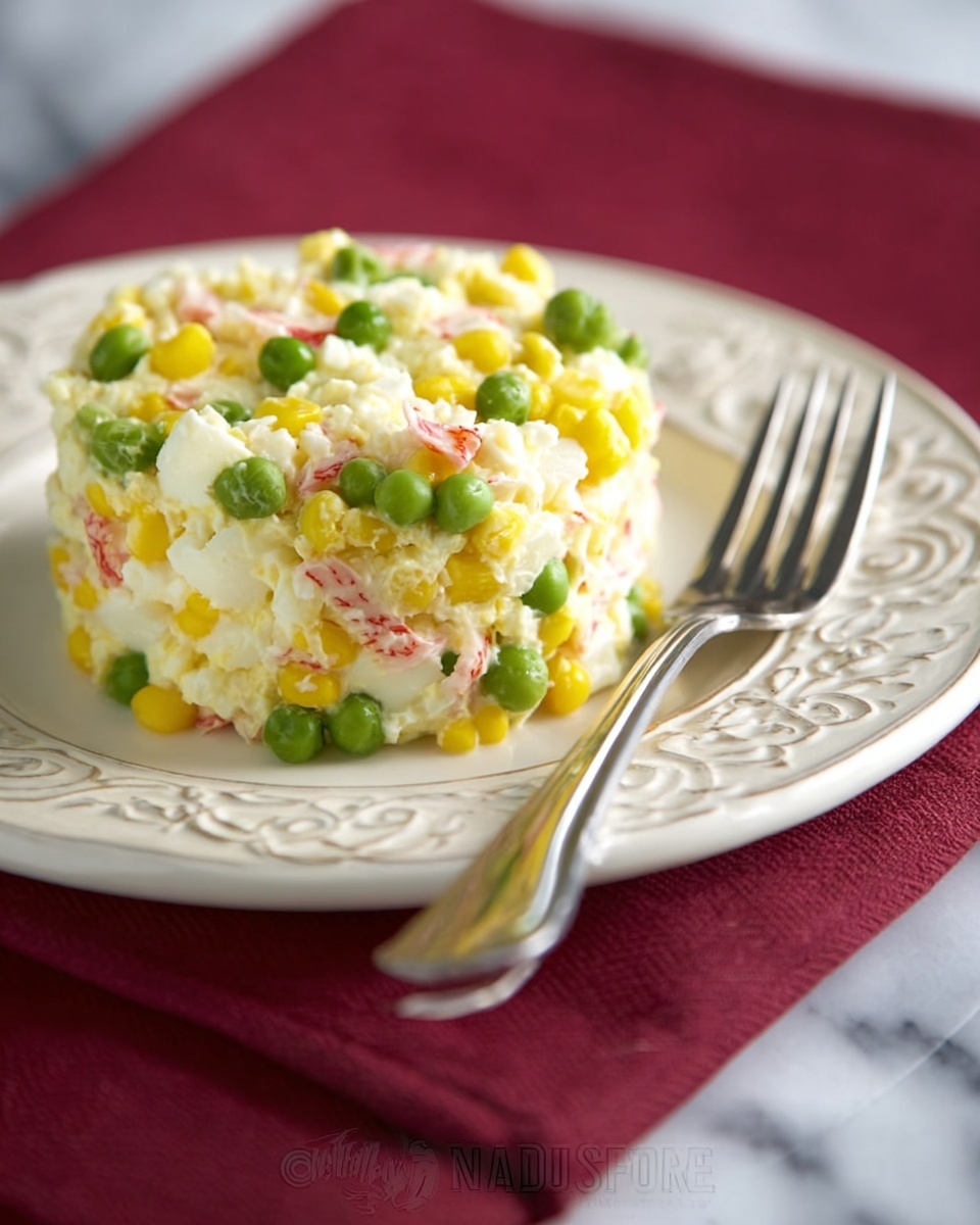 Russian Style Crab Salad Recipe - Recipe Image