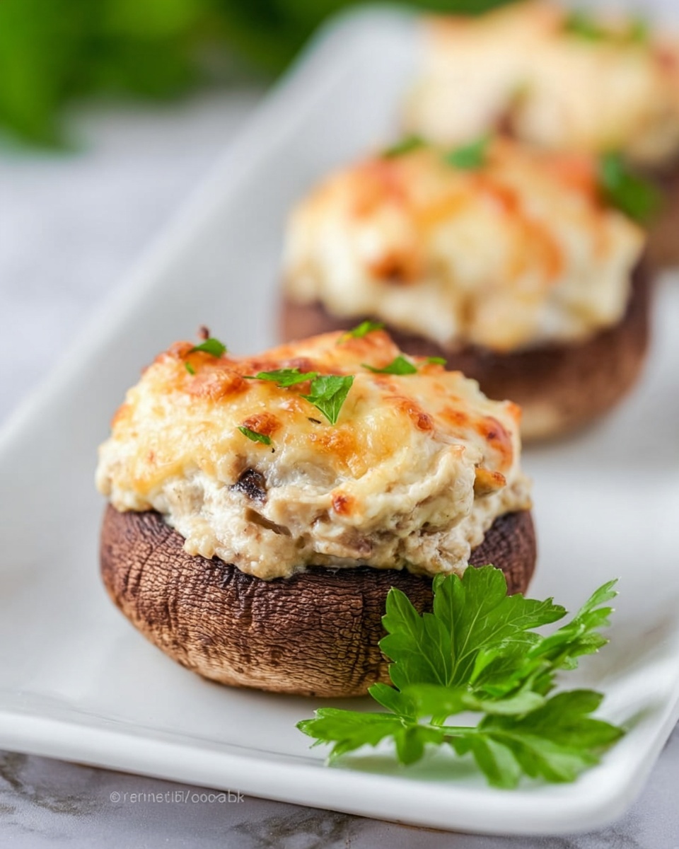 Chicken Stuffed Mushrooms Recipe - Recipe Image