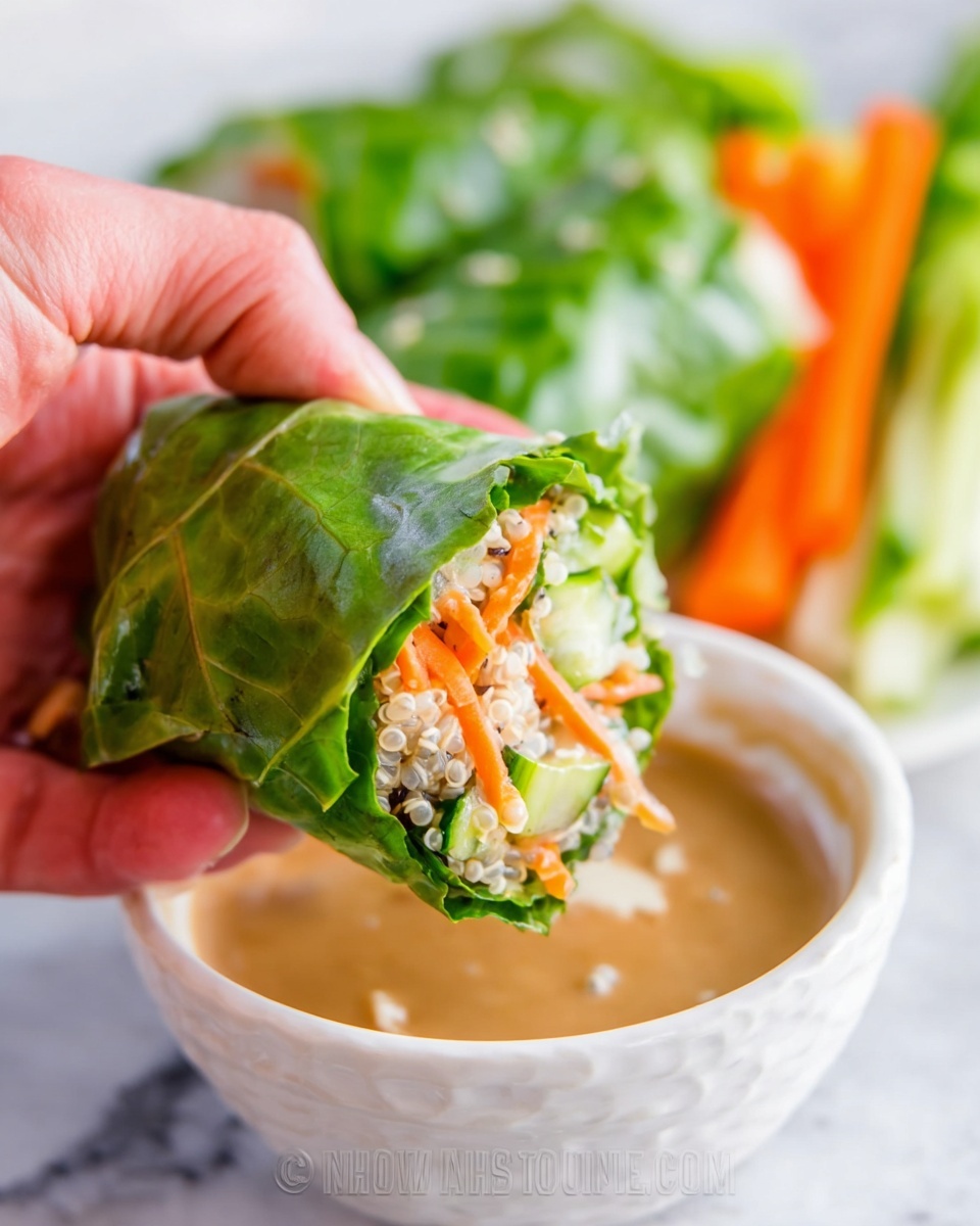 Chicken Quinoa Lettuce Wraps with Peanut Sauce Recipe - Recipe Image