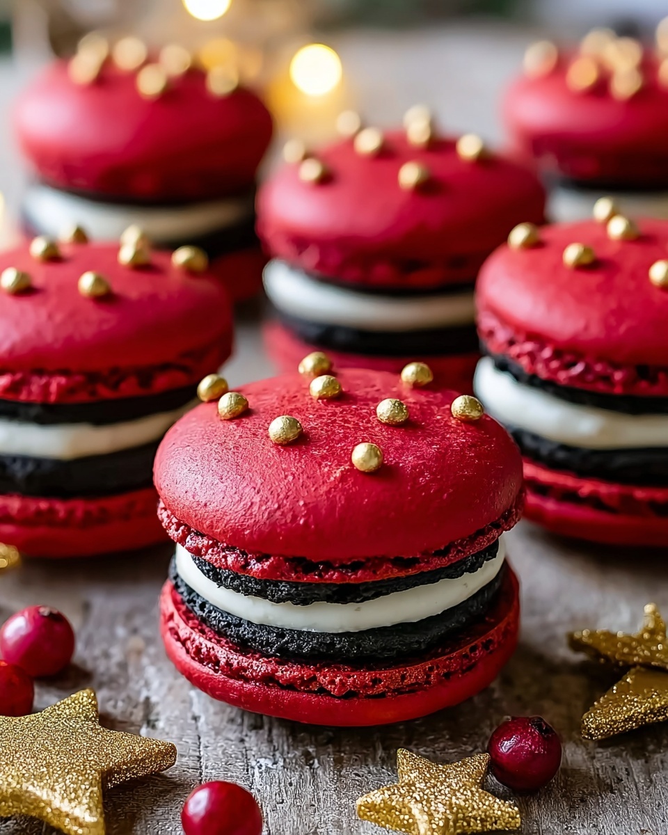 Santa Claus Macarons Recipe - Recipe Image