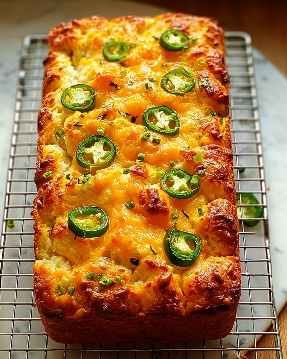 Spicy Cheddar Bliss Jalapeno Cheddar Beer Bread Recipe - Recipe Image