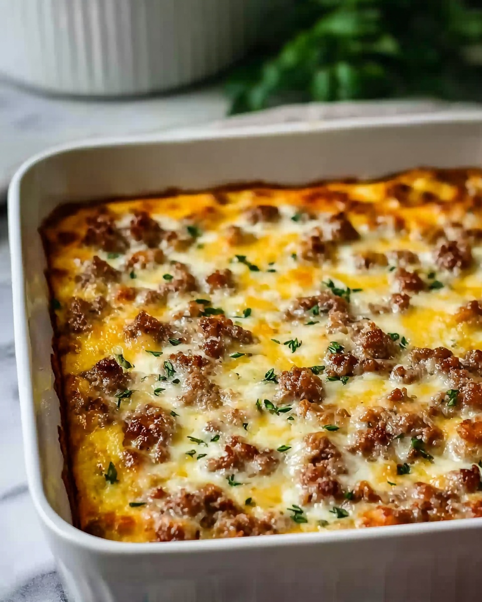 Sausage Hash Brown Breakfast Casserole Recipe - Recipe Image