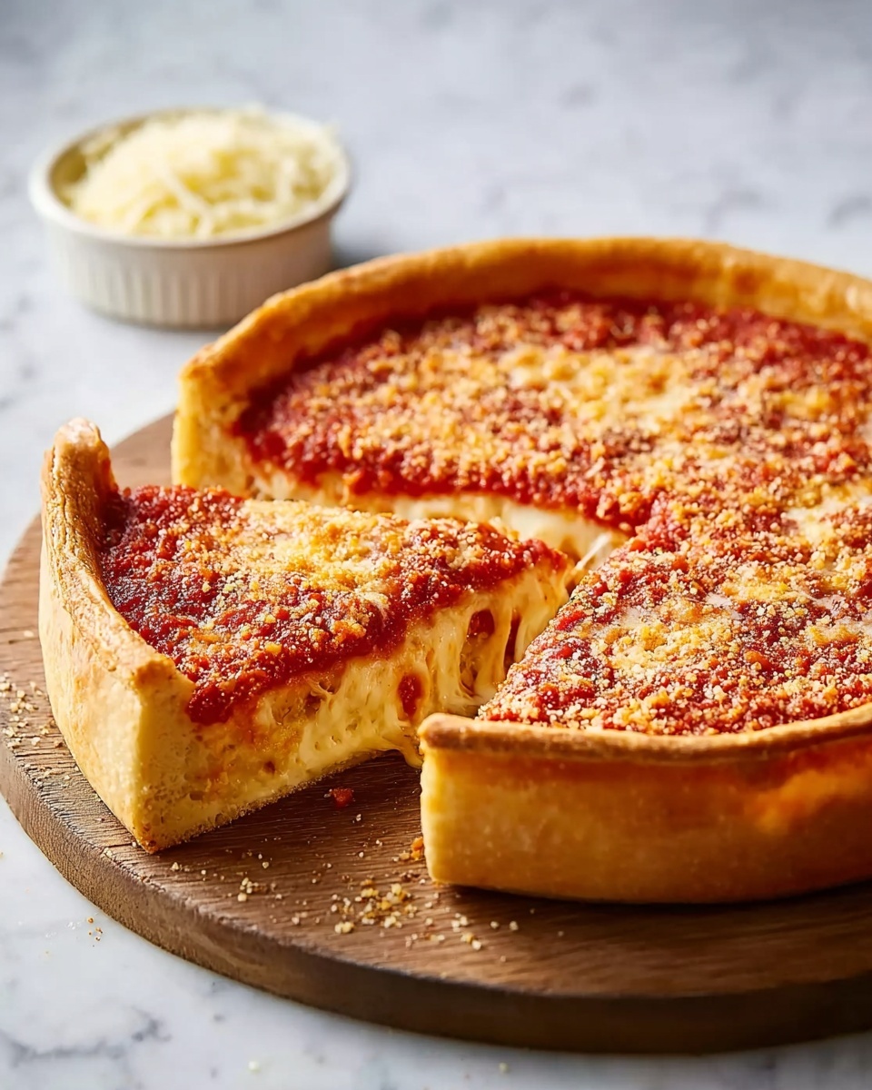 Deep Dish Pepperoni Pizza Recipe - Recipe Image