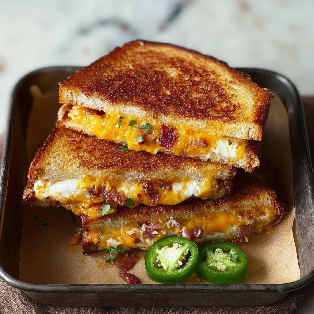 Jalapeño Popper Grilled Cheese: The Ultimate Spicy Comfort Food Recipe - Recipe Image