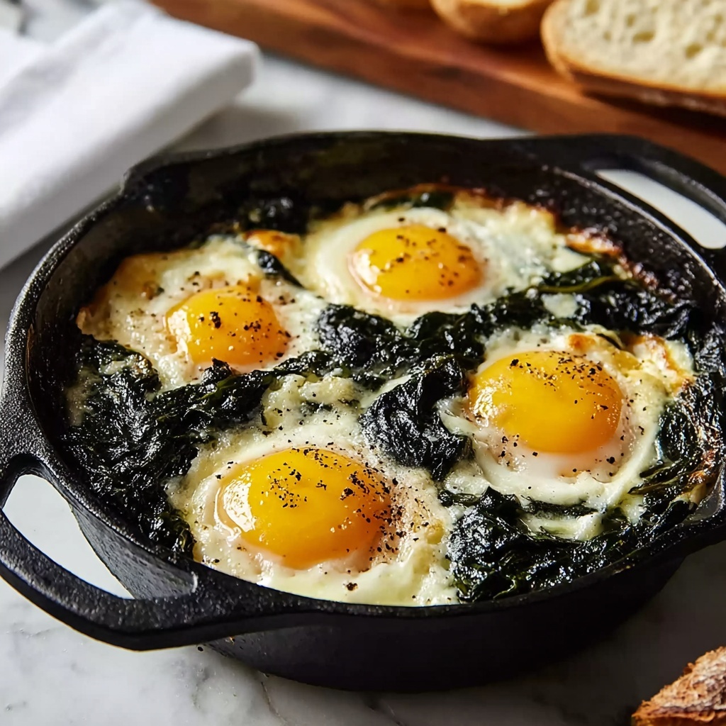 Baked Eggs Florentine: A Healthy and Flavorful Breakfast or Brunch Recipe - Recipe Image