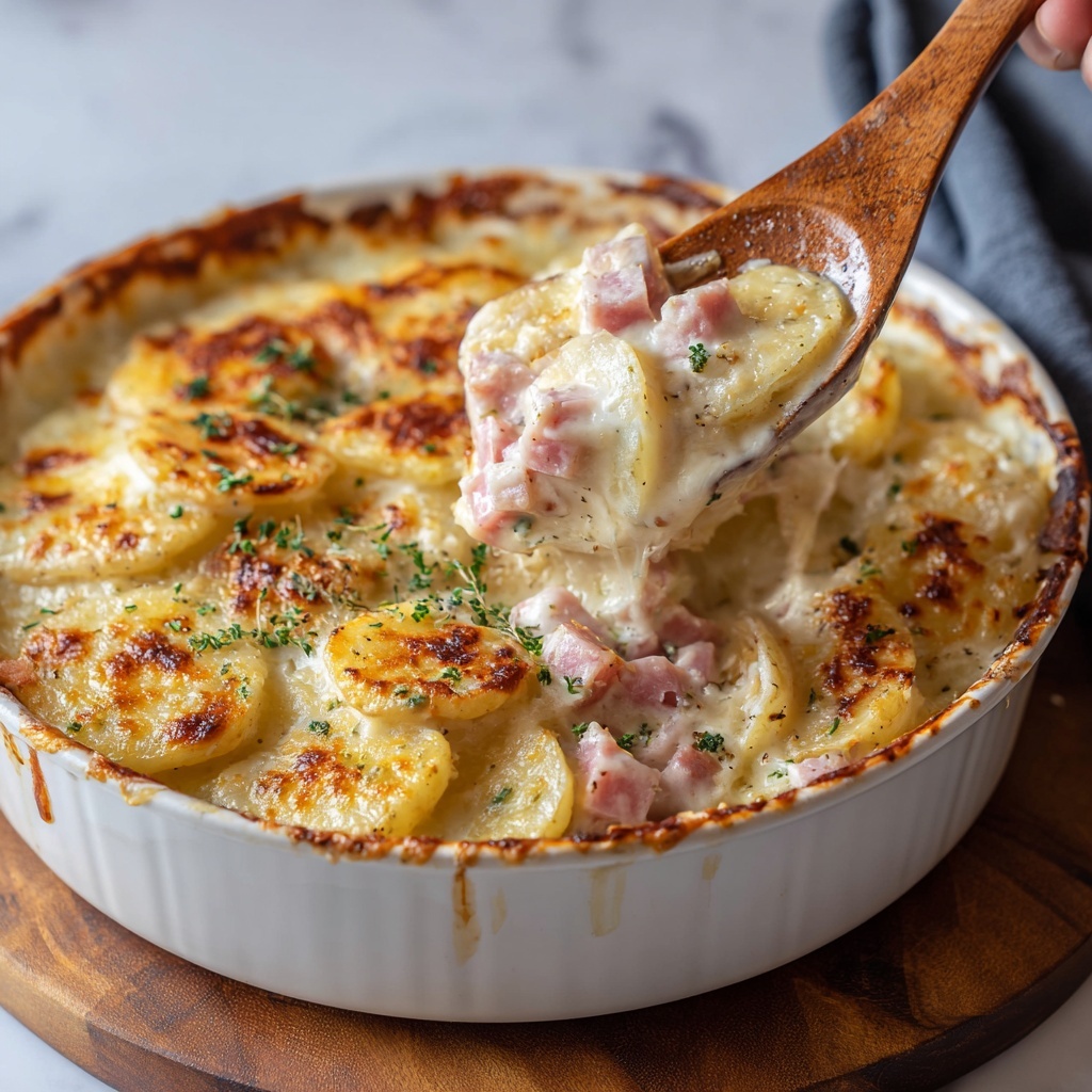 Ham and Potatoes Au Gratin Recipe - Recipe Image