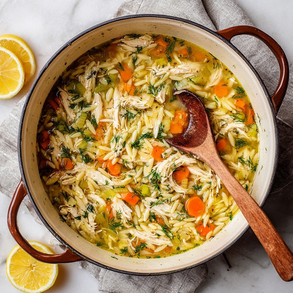 Lemon Chicken Orzo Soup Recipe - Recipe Image