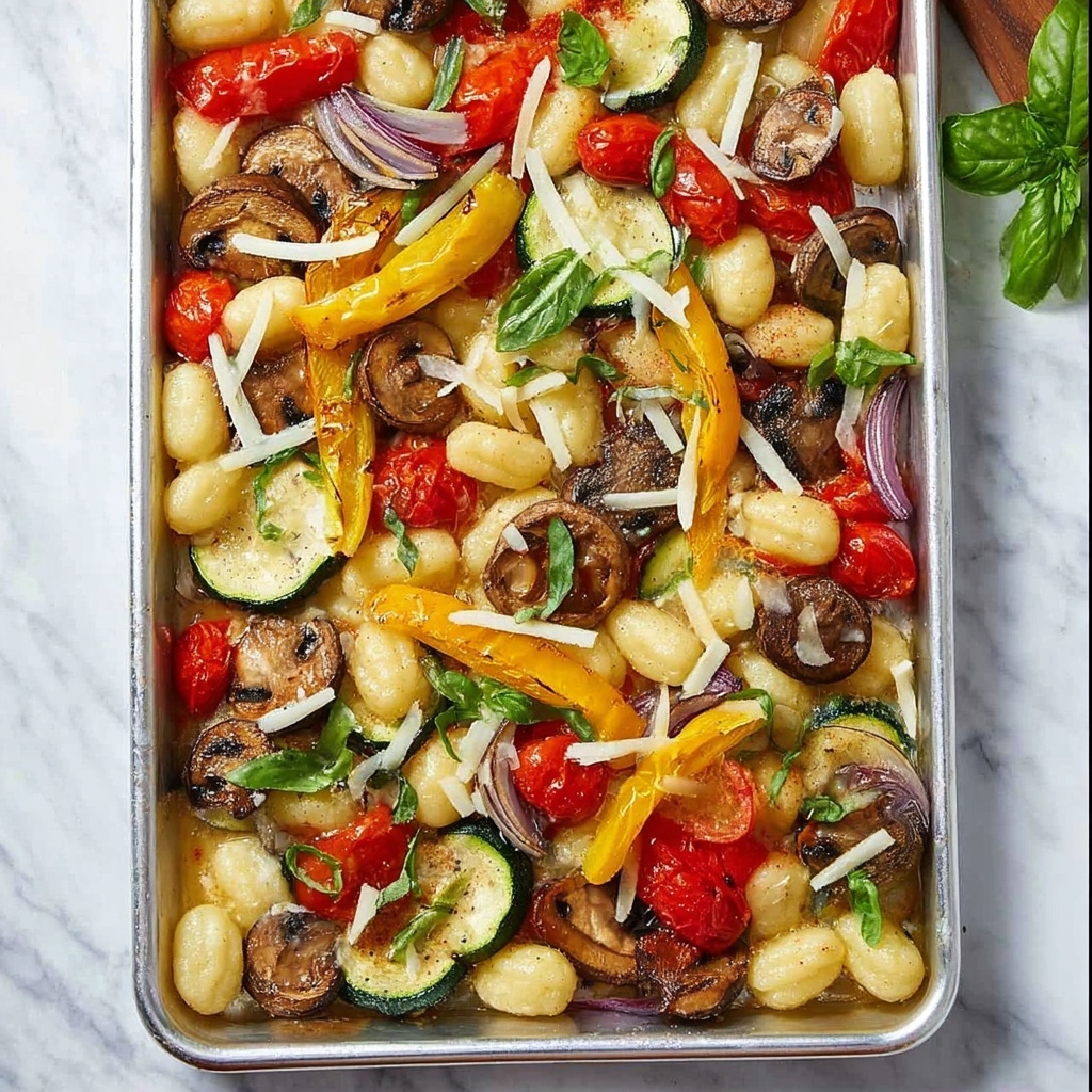Sheet Pan Gnocchi with Roasted Vegetables and Parmesan Recipe - Recipe Image