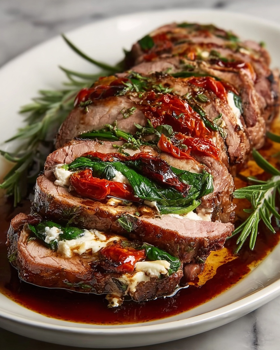 Italian Stuffed Flank Steak Recipe - Recipe Image