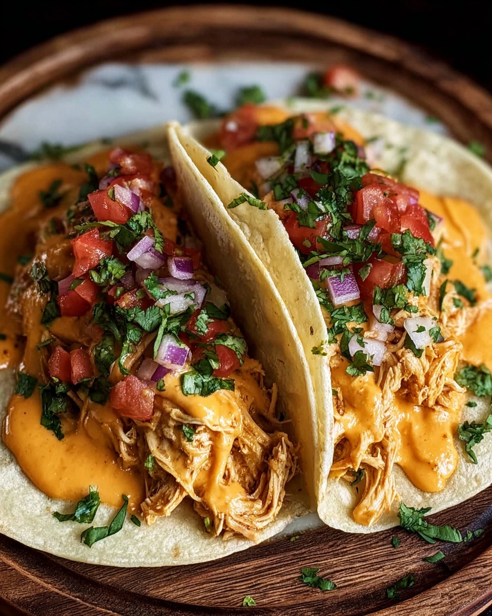 Queso Chicken Tacos Recipe - Recipe Image