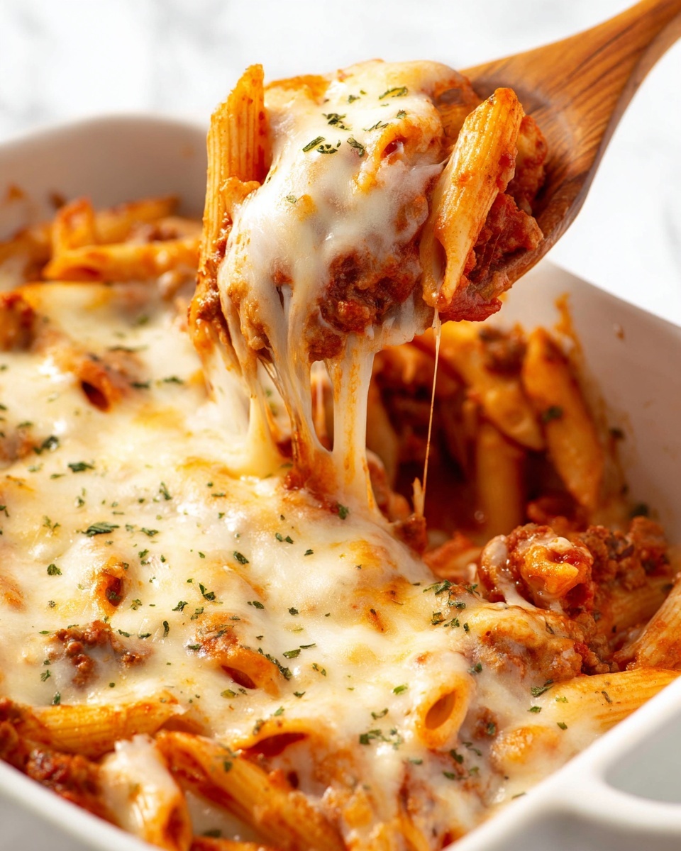 Easy Baked Penne with Sausage Recipe - Recipe Image