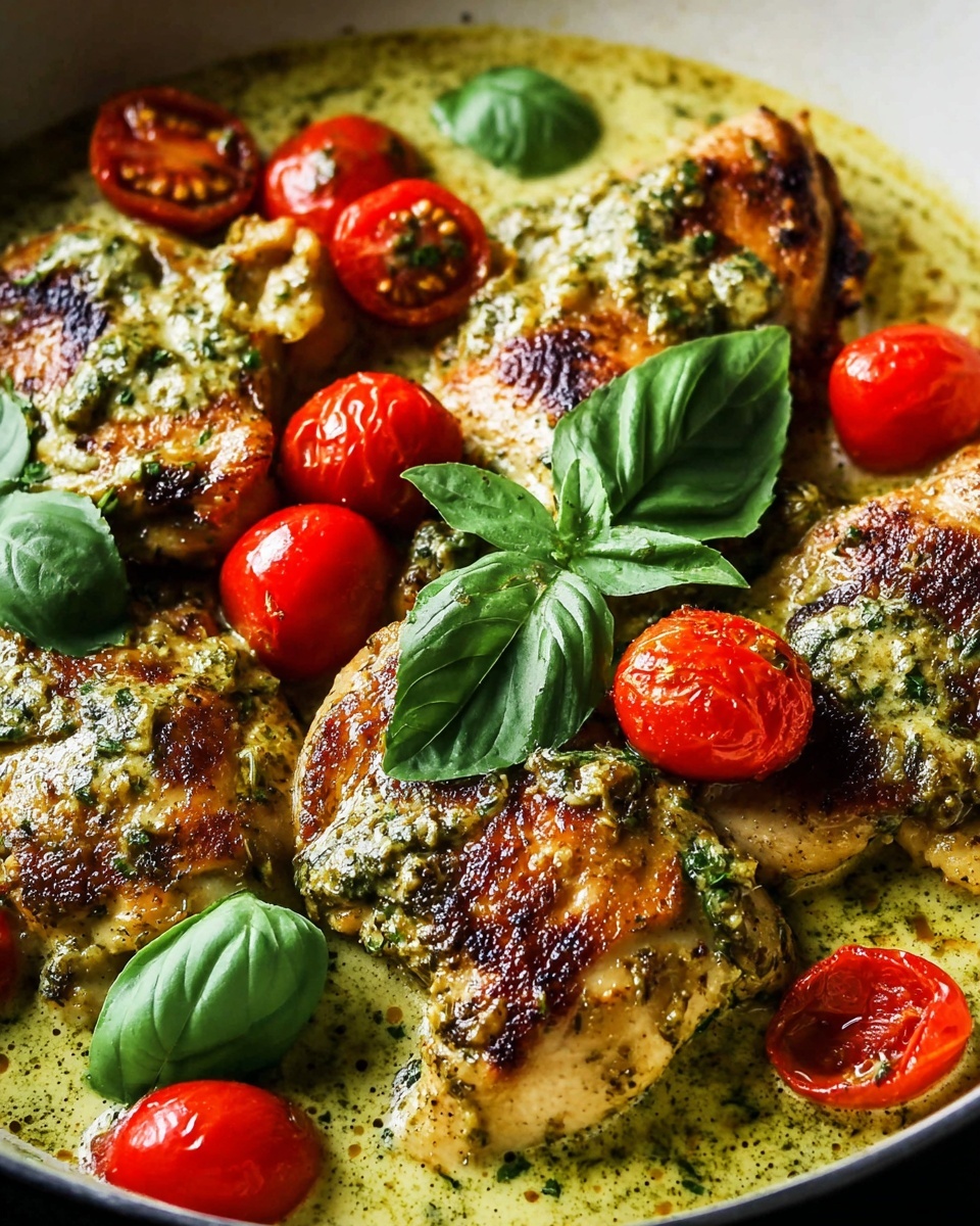 Creamy Pesto Chicken Recipe - Recipe Image
