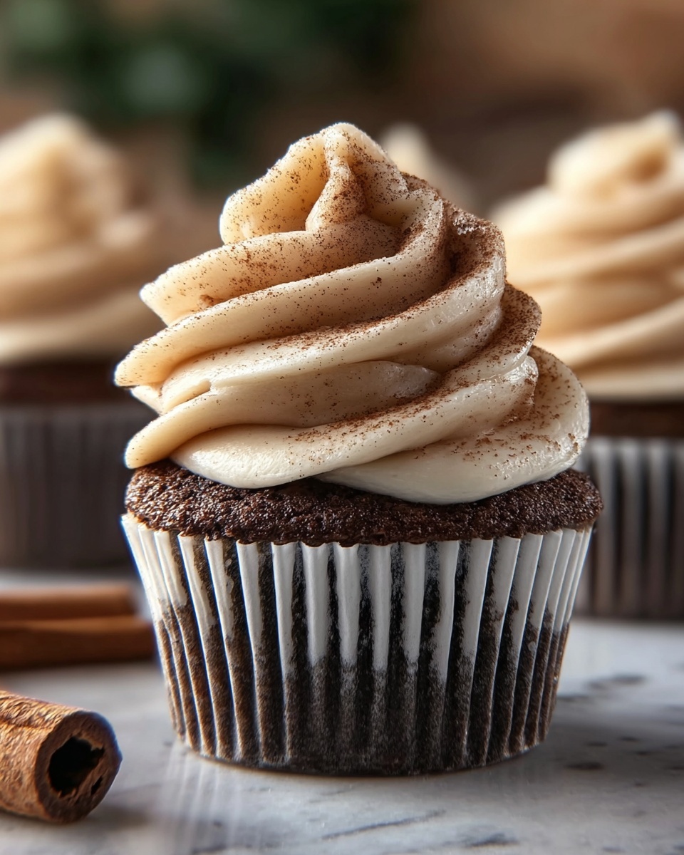 Cozy Gingerbread Cupcakes with Cinnamon Cream Cheese Frosting Recipe - Recipe Image