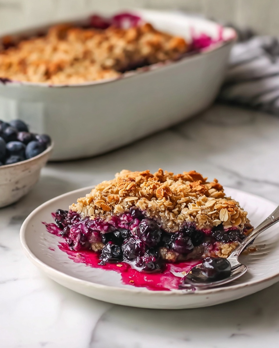 Overnight Blueberry Baked Oatmeal Crisp Recipe - Recipe Image