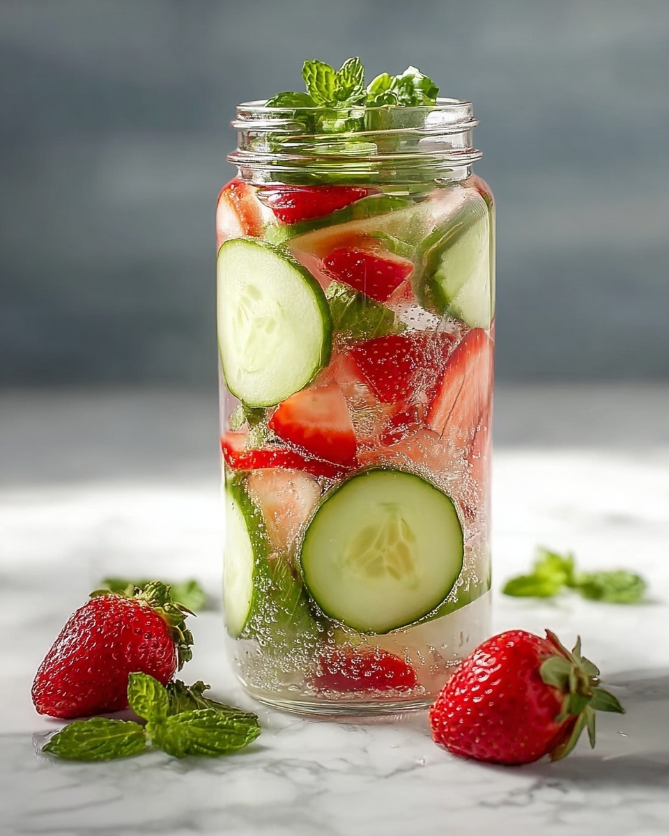 Strawberry Cucumber Lime Infused Water Recipe - Recipe Image