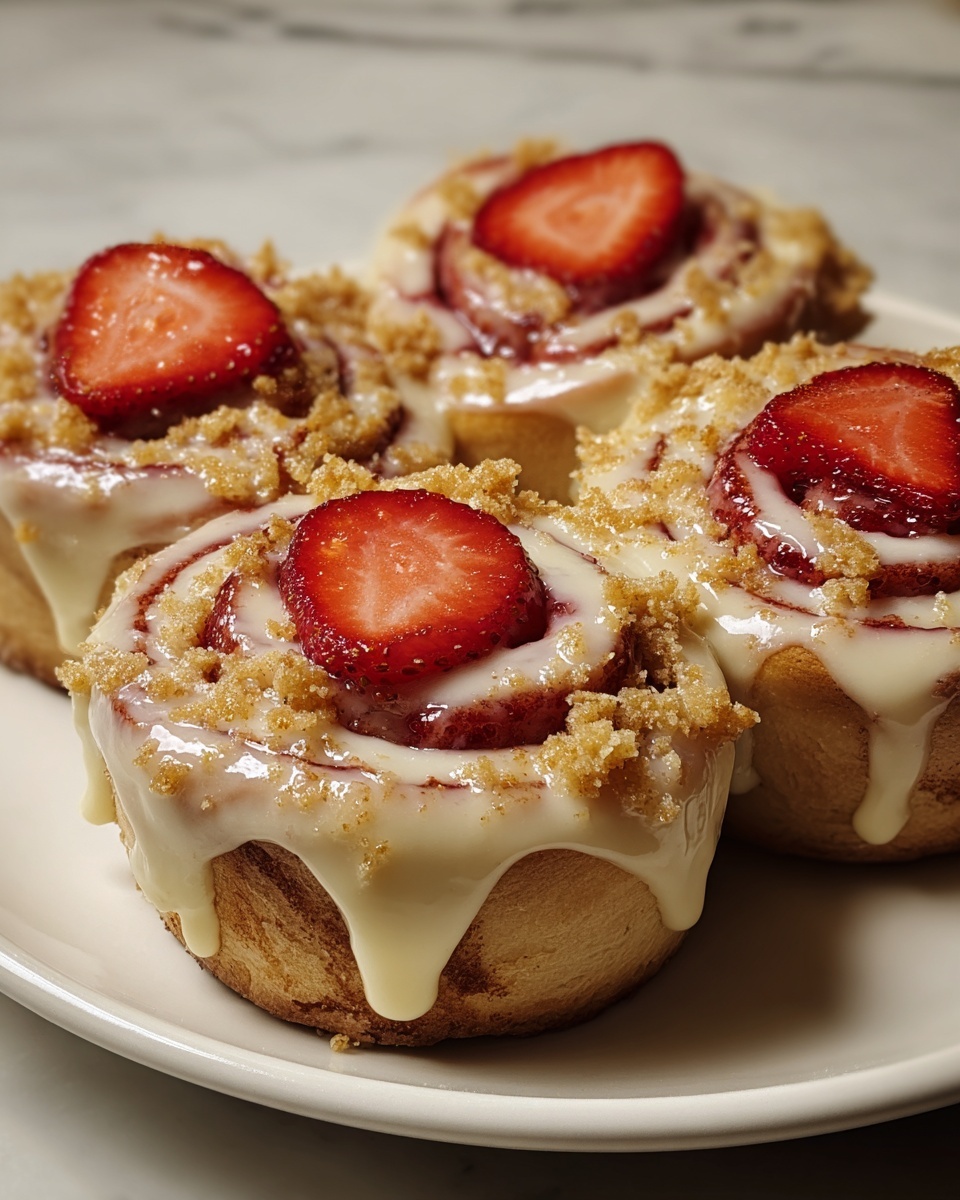 Strawberry Cheesecake Cinnabon Rolls Recipe - Recipe Image
