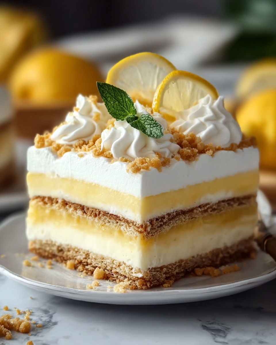 No-Bake Lemon Eclair Cake Recipe - Recipe Image