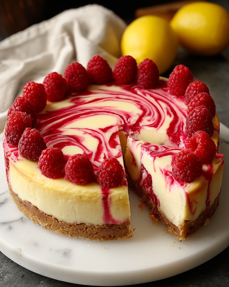 Lemon Raspberry Cheesecake Recipe - Recipe Image