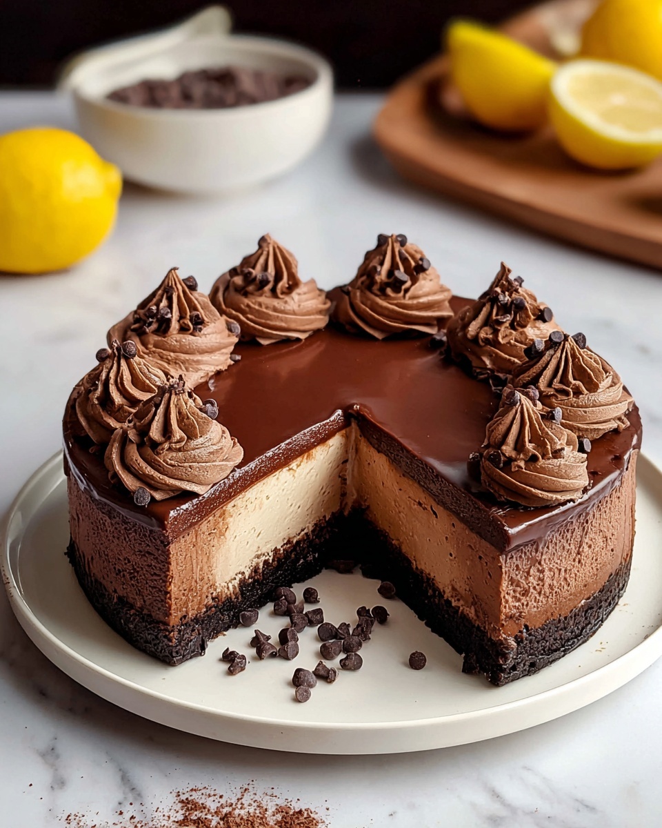 Vegan Chocolate Mousse Cheesecake Recipe - Recipe Image