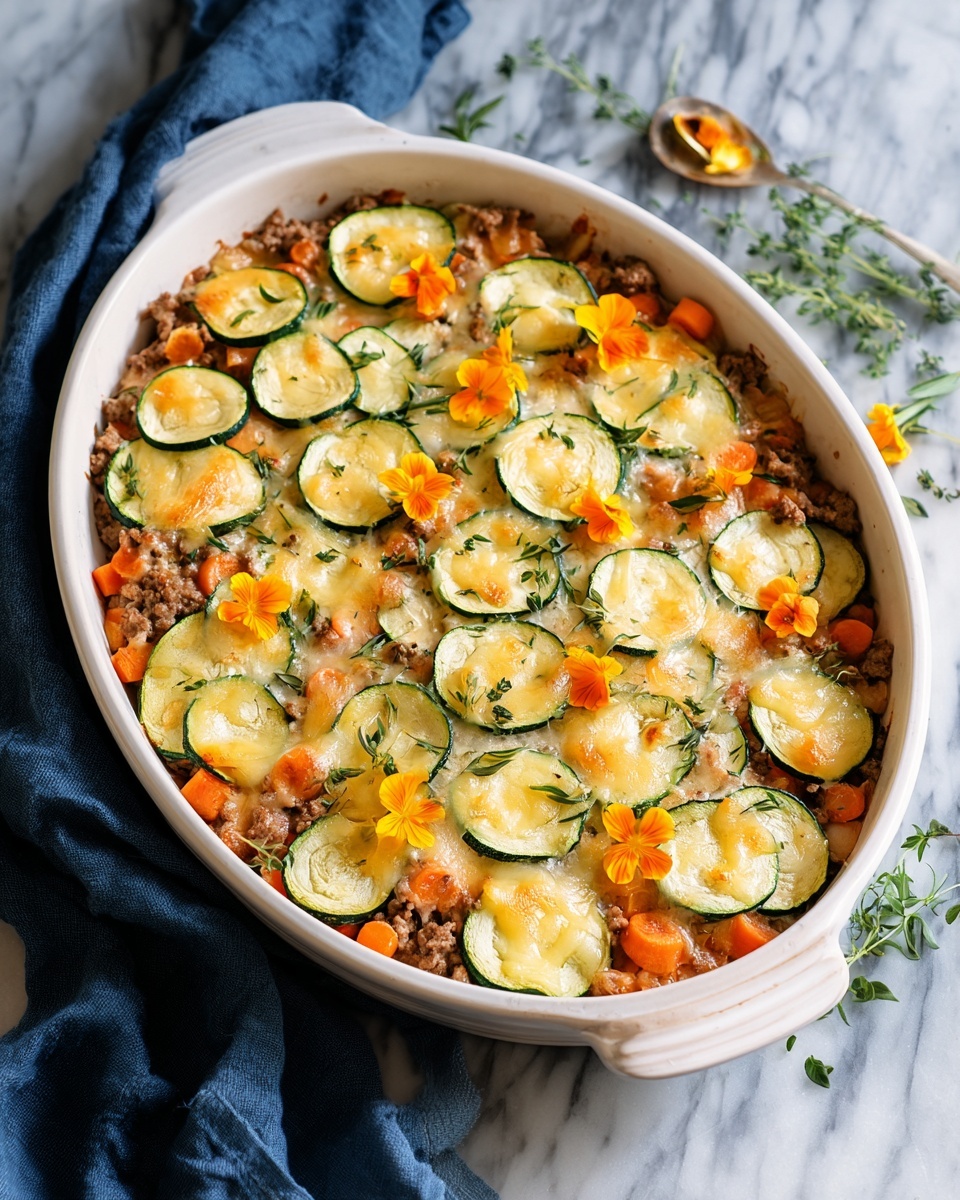 Savory Ground Turkey Zucchini Casserole Recipe - Recipe Image