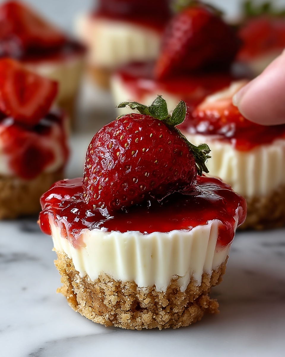 Mini Strawberry Cheesecake Cupcakes Recipe - Recipe Image