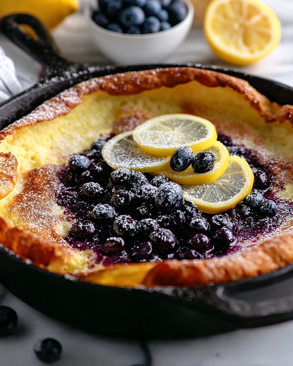 Homemade Blueberry Lemon Dutch Baby Recipe - Recipe Image