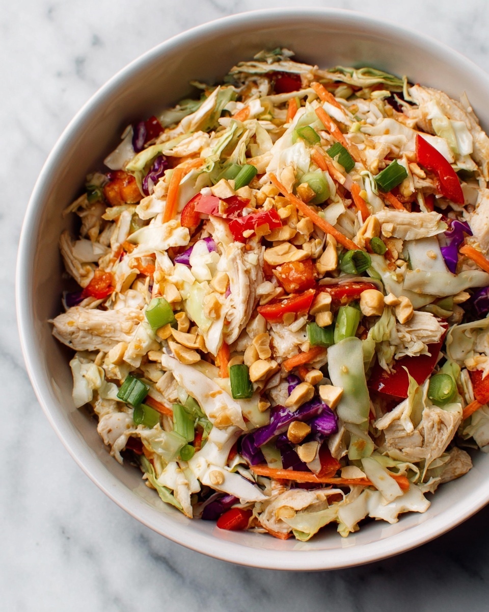 Thai Chicken Salad with Peanut Dressing Recipe - Recipe Image