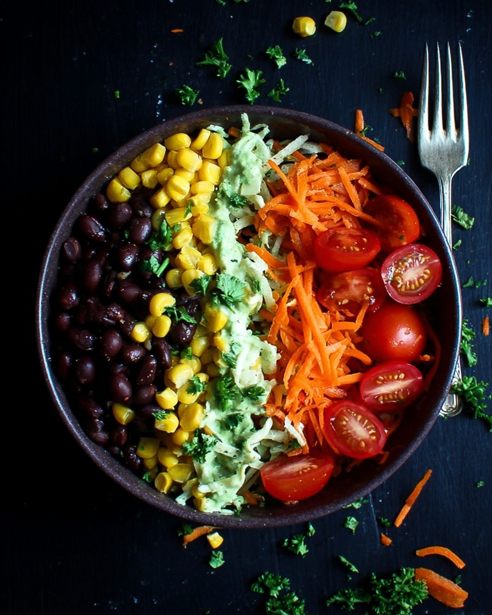 Tex Mex Rice Bowls with Avocado Lime Cilantro Dressing Recipe - Recipe Image