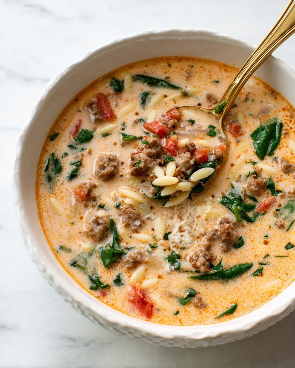 Italian Sausage Orzo Soup Recipe - Recipe Image