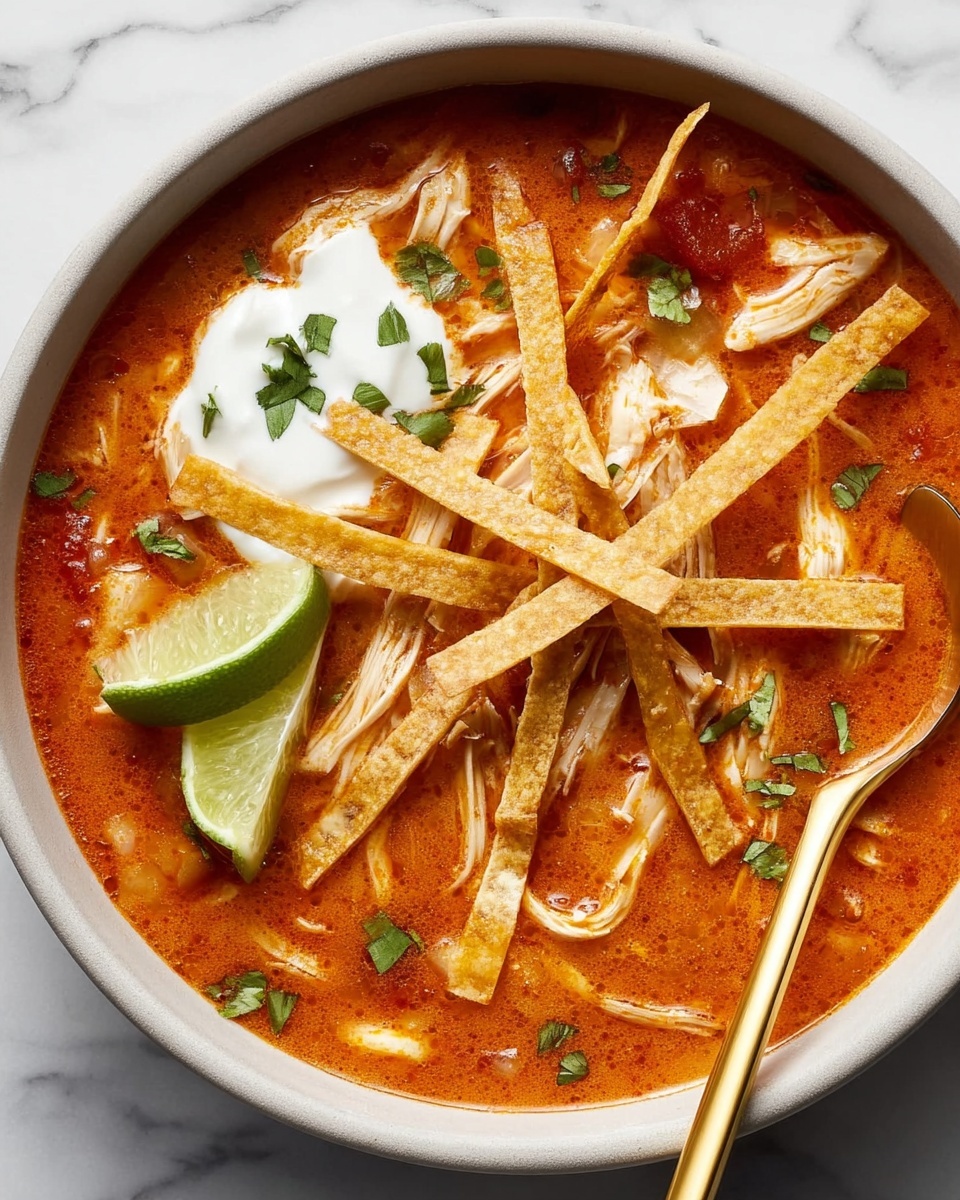 Easy Chicken Tortilla Soup Recipe - Recipe Image
