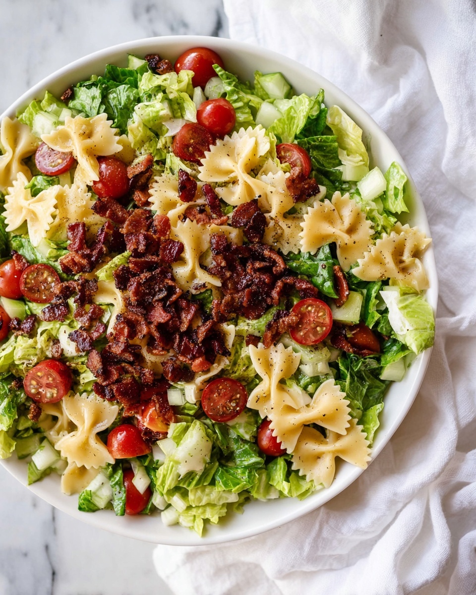 BLT Bowtie Pasta Salad Recipe - Recipe Image